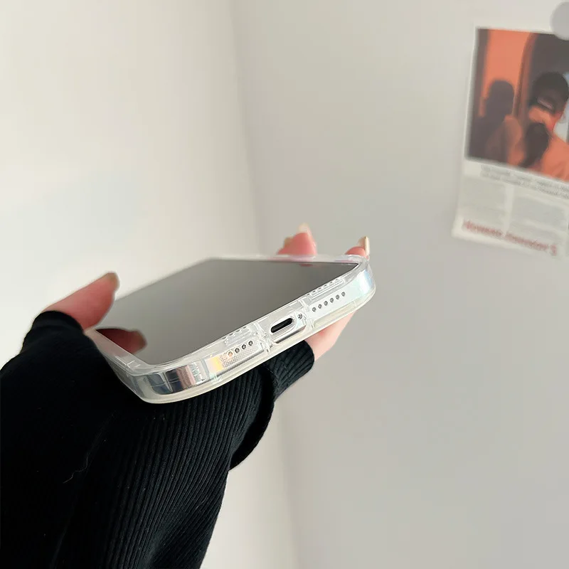 Ins C​artoon Cheese Transparent Phone Case For iPhone 11 Pro 12 14 Plus 13 Promax XS Max X XR 7 8 Plus Airbag Back Cover