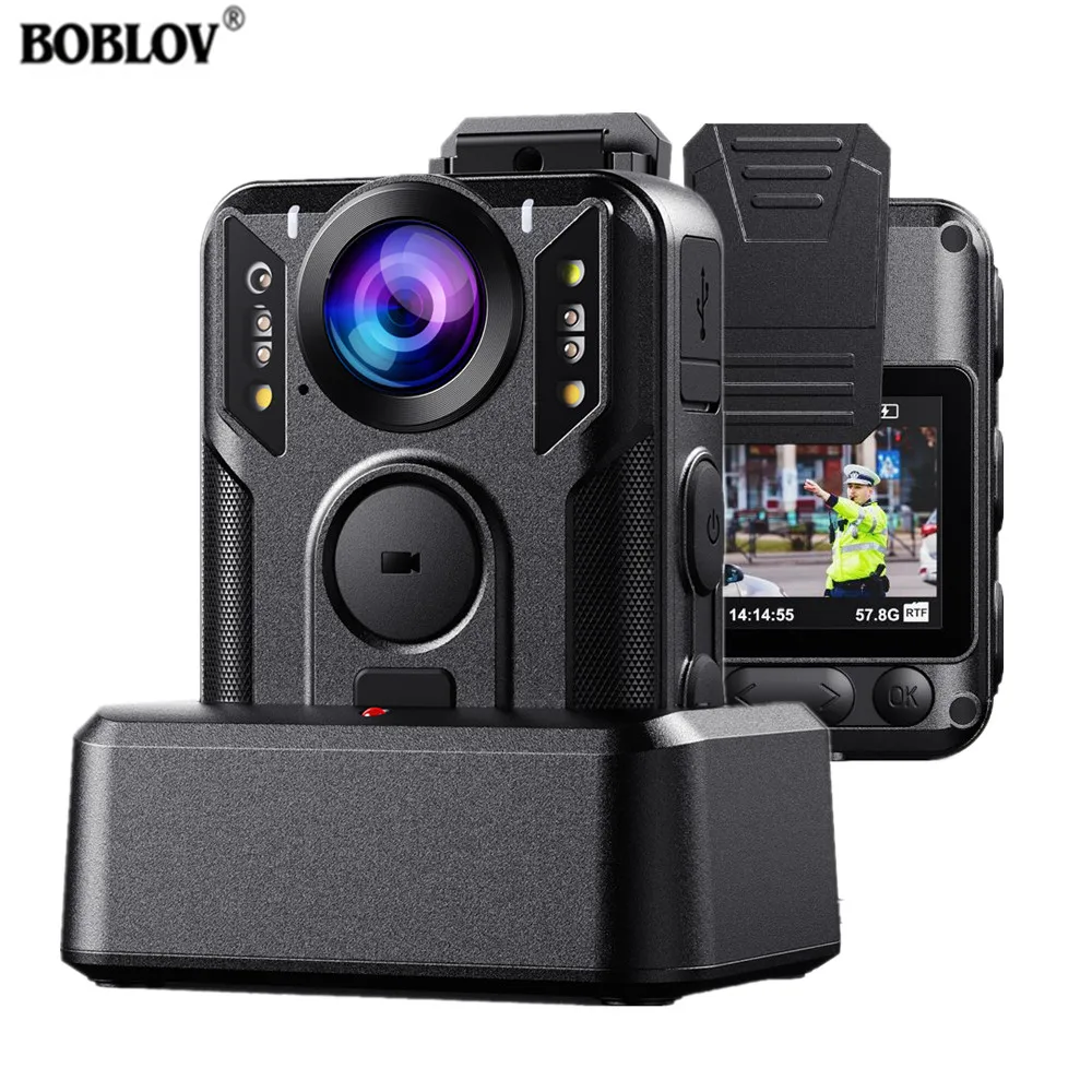 

Boblov M6 2160P GPS Camera Infrared Night Vision 64GB Body Camera Dash Cam Small Camcorder 7 Hours Recording Bodycam With Dock