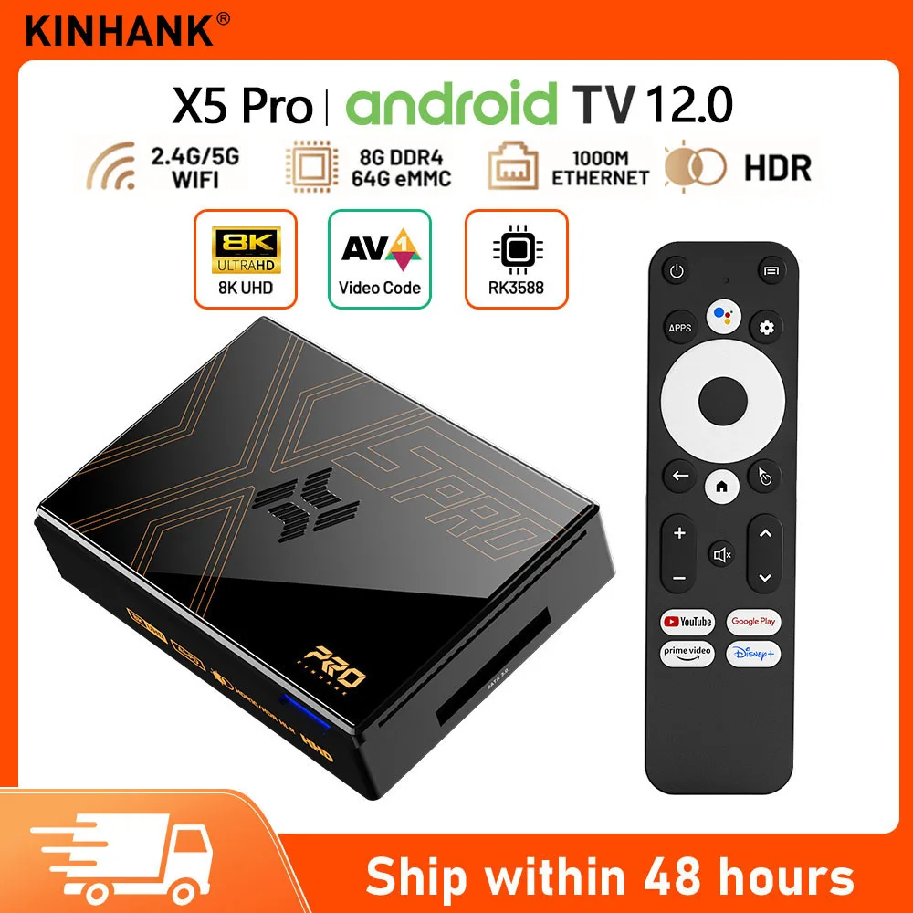 RK3588S Chip Streaming Device Kinhank X5 PRO 8K - 8GB RAM 64GB ROM