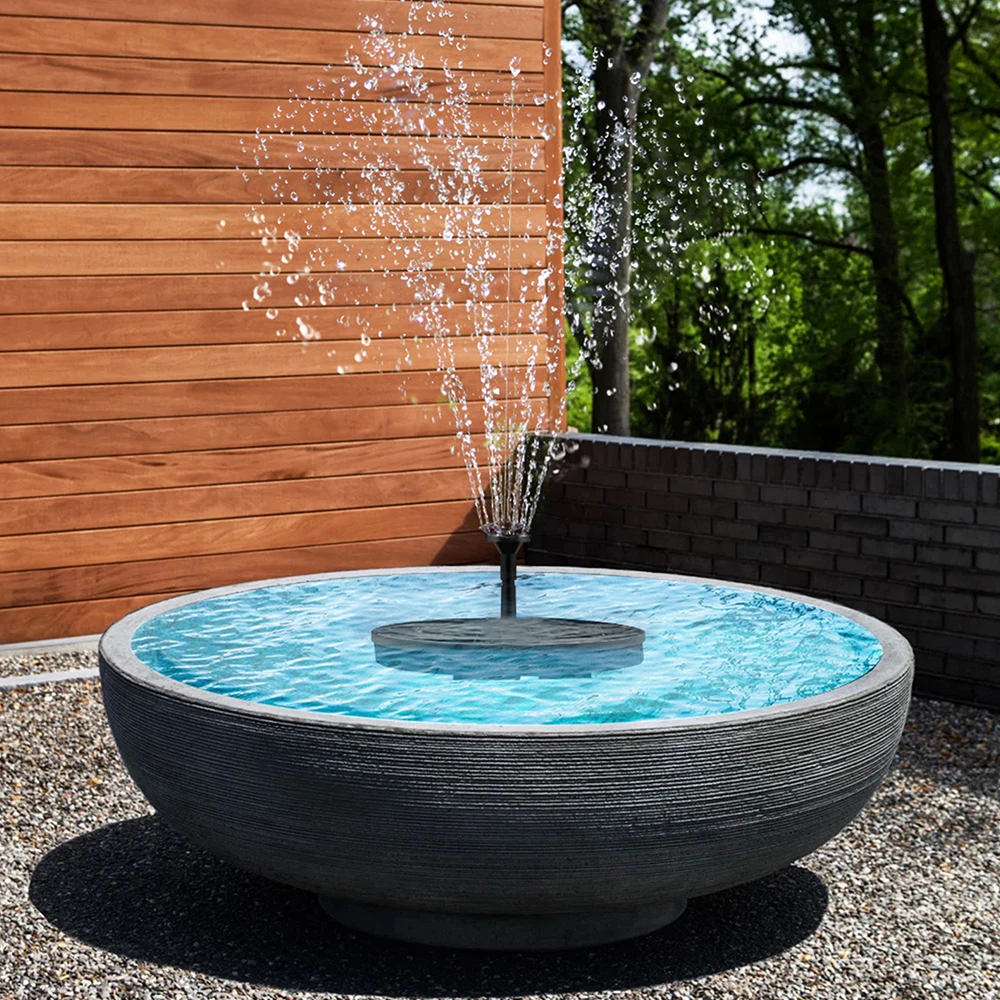 Solar Panel Powered Floating Pump Water Fountain Birdbath Pool Garden Decor UK 