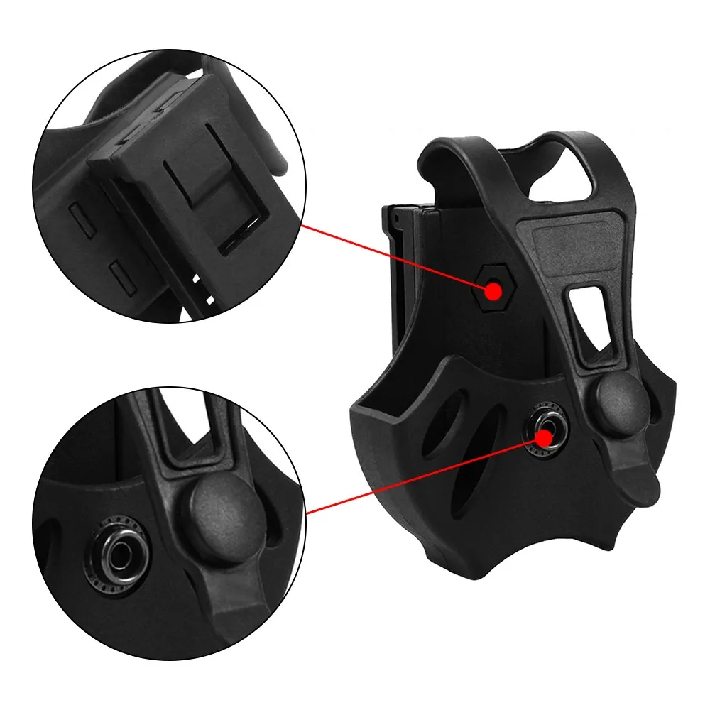 Universal Handcuffs Holster Shackles Cover 360° Rotation Cuffs Holder Waist Belt Clip Open Top Handcuff Case Outdoor Accessories 2