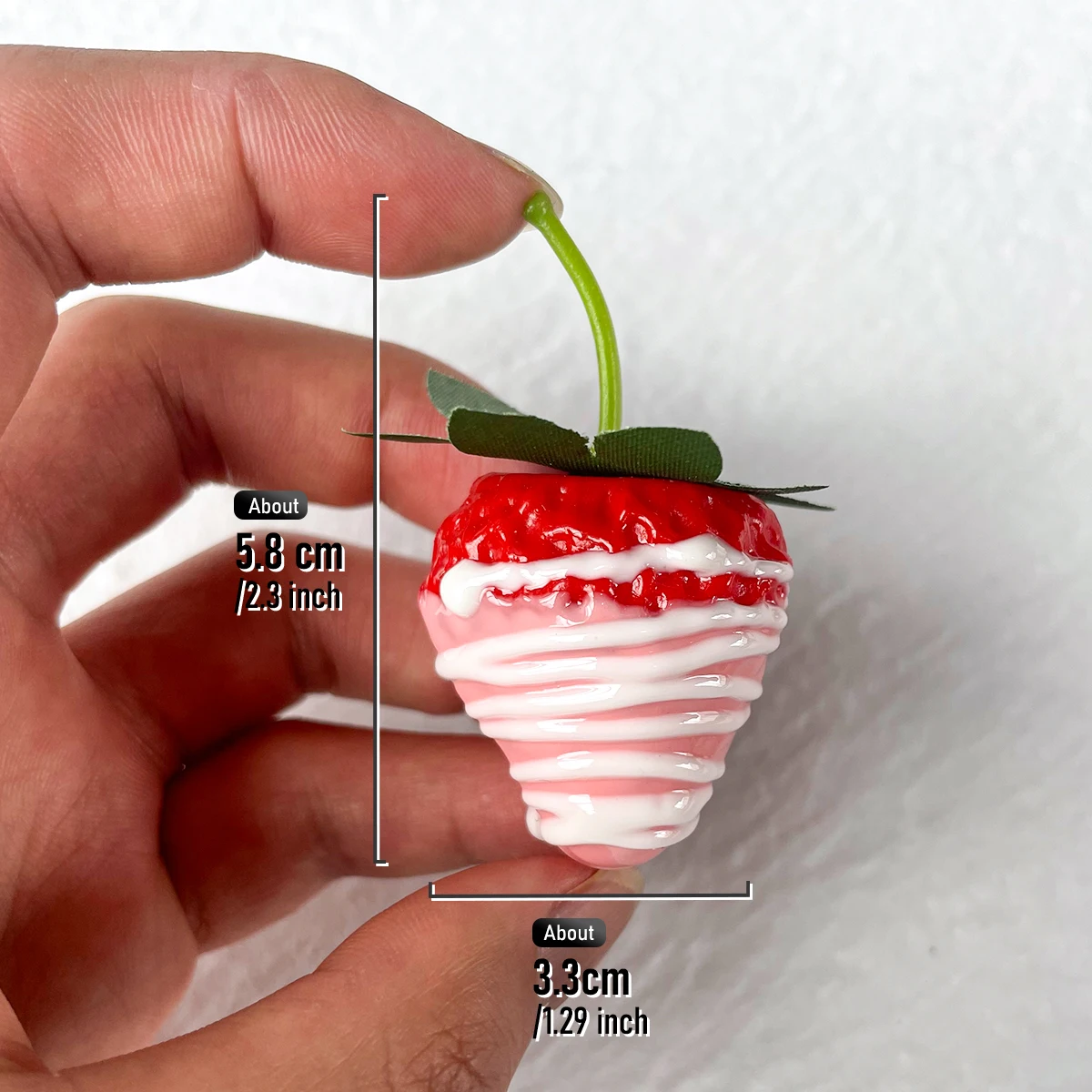 3-Piece Set of Artificial Strawberry Models Various Styles of Fake Fruit Jam Fake Sugar Nedle Models Funny Toys