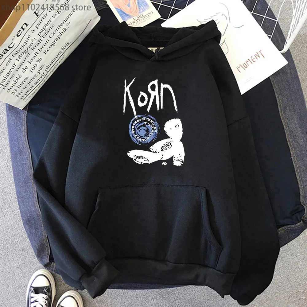 

Korn Band Cartoon Hoodie Heavy Mental Funko Pop Winter sweatshirts Soft Regular Fit Printed Sweatwear men women Fleece Hoodies