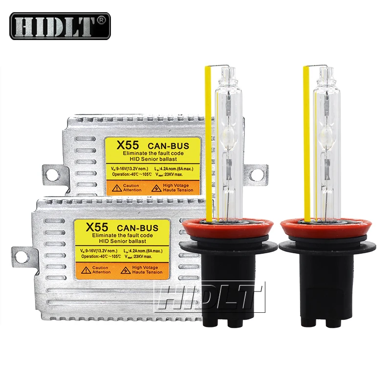 Ксеноновые лампы HIDLT DLT X55 Super Canbus HID комплект балластов для ксенона AC 12V 55W 5500K Fast Bright