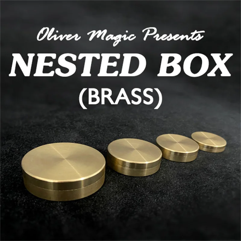 

Nested Box (Brass) by Oliver Magic Tricks Signed Coin Vanish Appear in Metal Box Close Up Illusions Gimmicks Mentalism Props