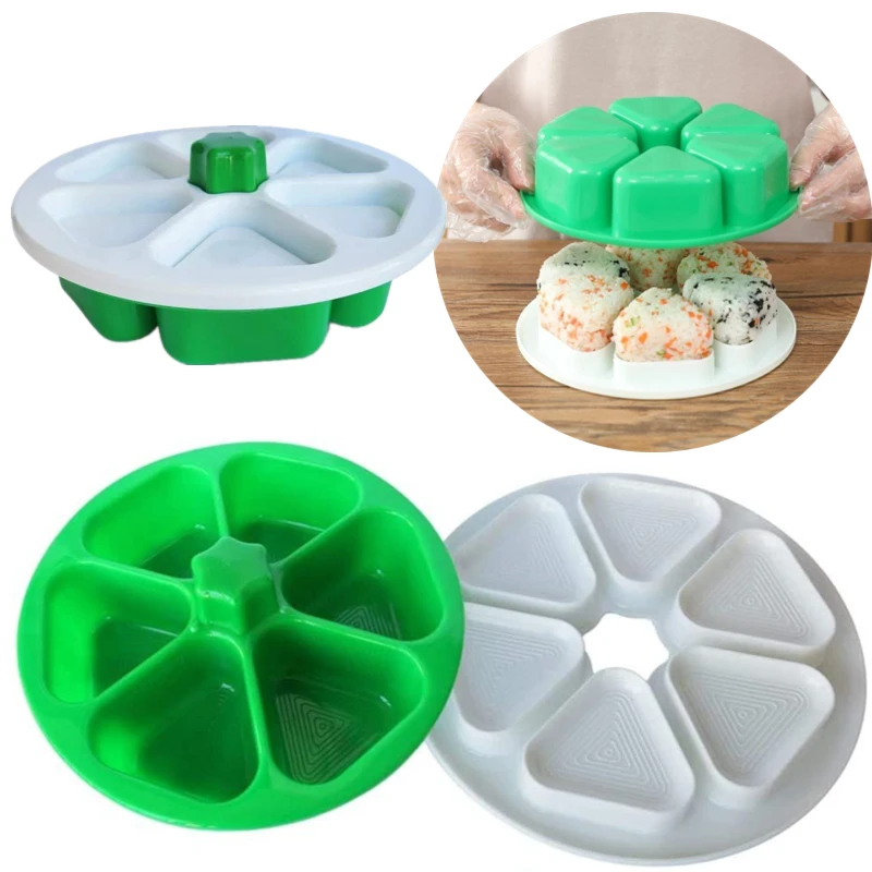 Molde Onigiri Multifuncional (Verde), Kit para Hacer Croquetas de