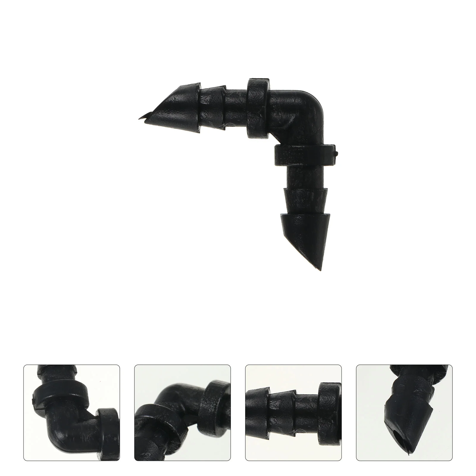 

50 Pcs Accessories Capillary Elbow Hose 4/7 Inch Connector Plastic 90 Degree Fitting