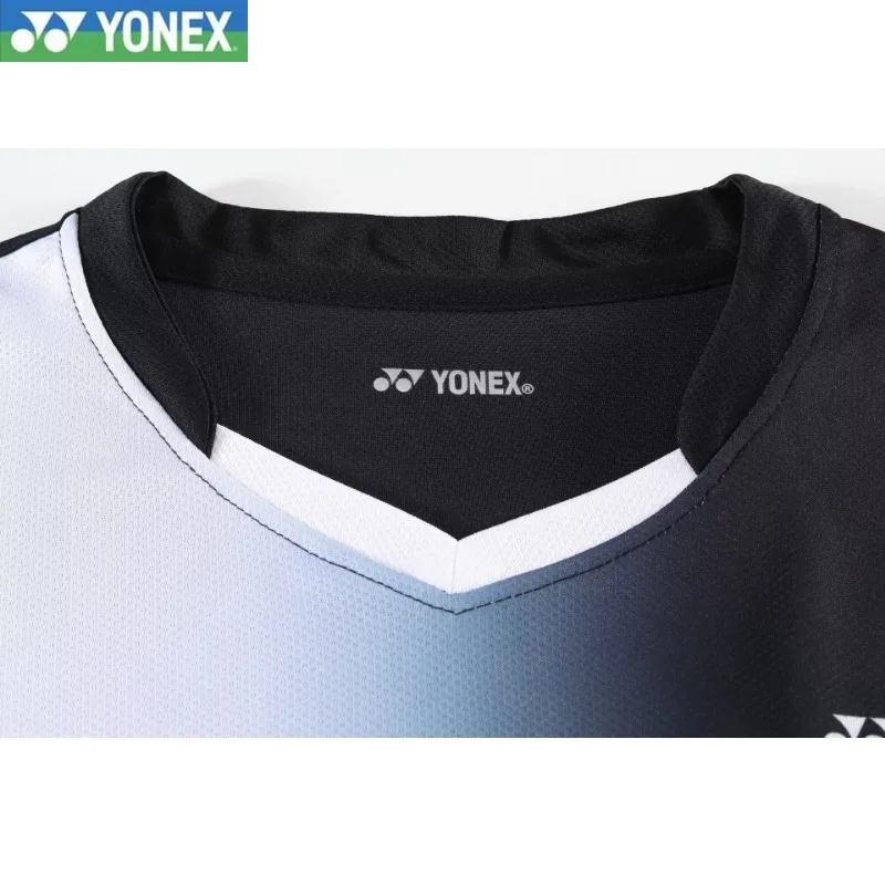 YONEX New Badminton Jersey Men's and Women's Sports Short-sleeved Quick-drying Breathable Competition Training Jersey