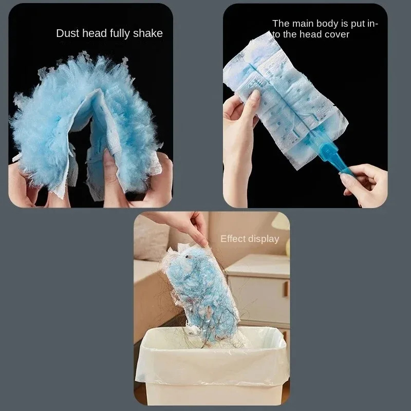 Duster Refills 30 Pieces Disposable Compatible for Swiffer Easy To Use Blue