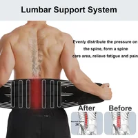 Adjustable Back Lumbar Support Belt Double Pull Medical Waist Orthopedic Brace Spine Relaxed Decompression Anti-skid Breathable 2