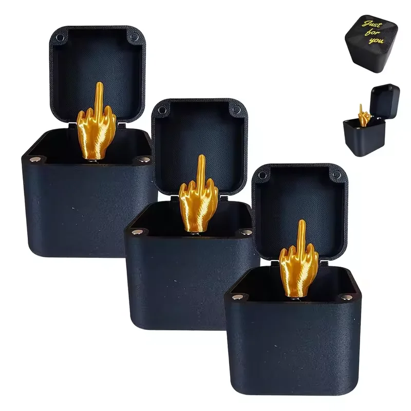 Christmas Interesting Prank Gift Middle Finger In Box Christmas Box Funny Creative Gifts Office Desk Decoration Home Decoration christmas prank gift