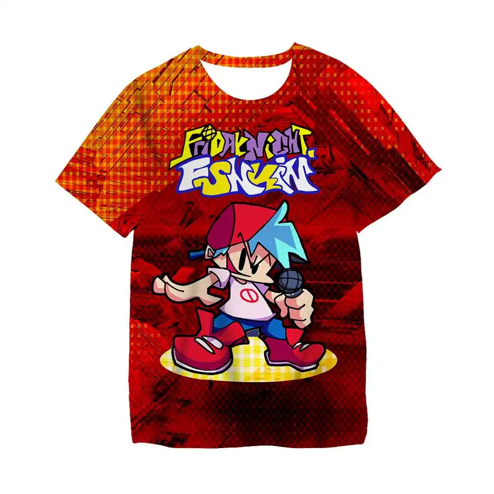 Boys & Girls Cartoon T-shirts Kids Friday Night Funkin Print T Shirt For Boys Children Summer Short Sleeve T-shirt Tops Clothing personalized t shirts