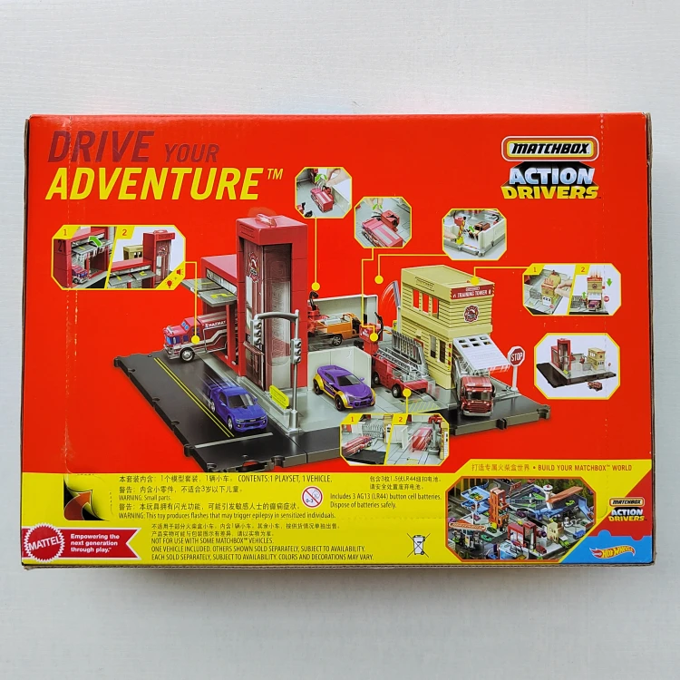  매치 박스 자동차 액션 드라이버 1/64 소방서 구조 블레이즈 블리터 차량 모델 장난감 소년 컬렉션 장난감 생일 선물