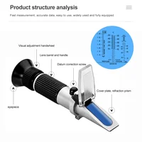 Réfractomètre antigel pour voiture et automobile, liquide de batterie pour moteur, réfractomètre au Glycol, Point de congélation en verre, Test de liquide de refroidissement d'eau 2