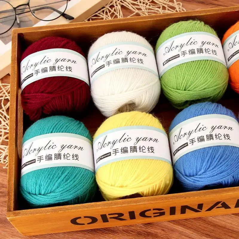 Description Picture 5 of item4-Strand  Polyacrylonitrile Fiber Yarn For Hand Knitting Blending Knit Yarn Crochet Scarf DIY Line Handmade Sewing Accessories