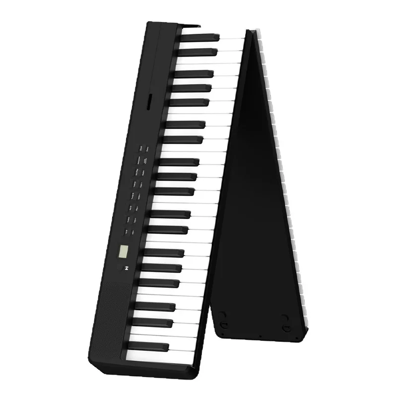 88 Key Foldable Electronic Piano Portable MIDI Keyboard Music For Practice Beginners With USB Bluetooth 128 Timbres Synthesizer