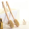 1Pc Wooden Detachable Long Handle Shower Body Brush Bathroom Wash Brushes Bathing Massager Back Exfoliating Brush Bath Tools 3
