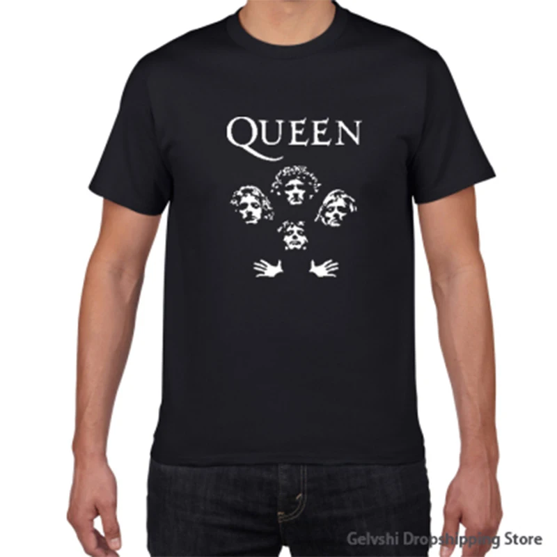 Футболка Queen Band для мужчин и женщин Модная хлопковая рубашка оверсайз в стиле