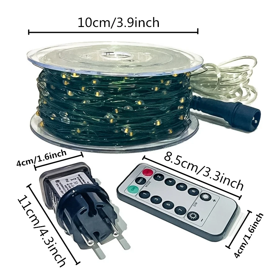 LED String Lights Decorative Lights 1000/500LED Fairy String Lights Christmas Garland Outdoor Waterproof Remote Tree Street Wedding Party