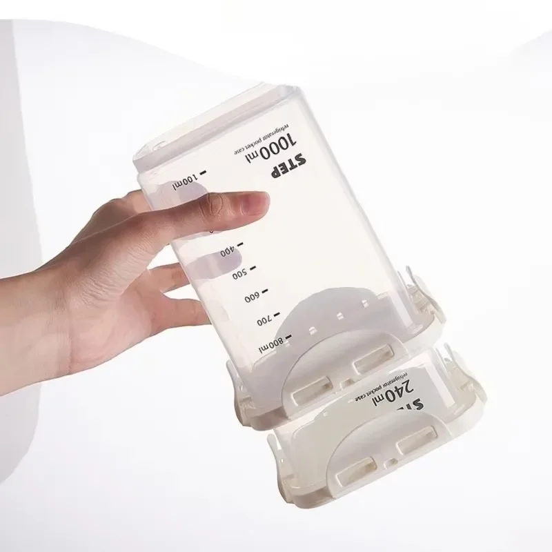 Kitchen Storage Box WBBOOMING 3 Different Capacity Plastic Sealed Cans Transparent Food Canister Keep Fresh Clear Container