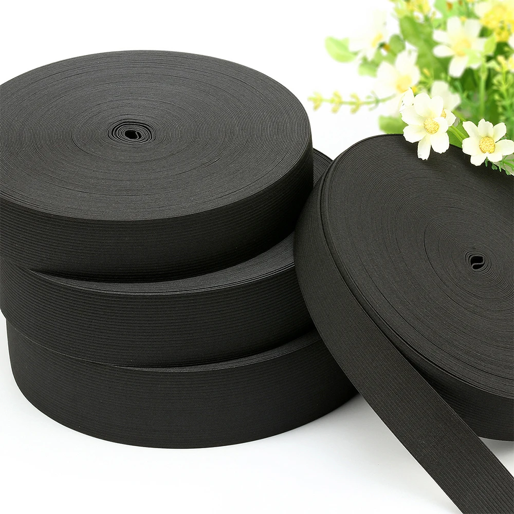 Chainho,Webbing Elastic Band,Latex Material,Black Or White Color,7 Kinds Width Available,DIY Handmade Sewing Accessories,25SJD2