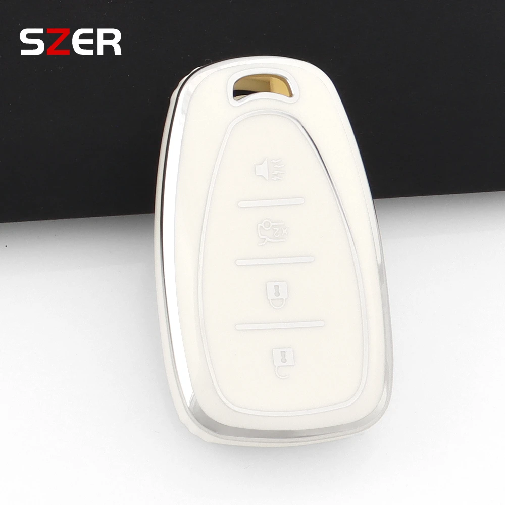 Premium TPU Car Key Case Cover with Keychain