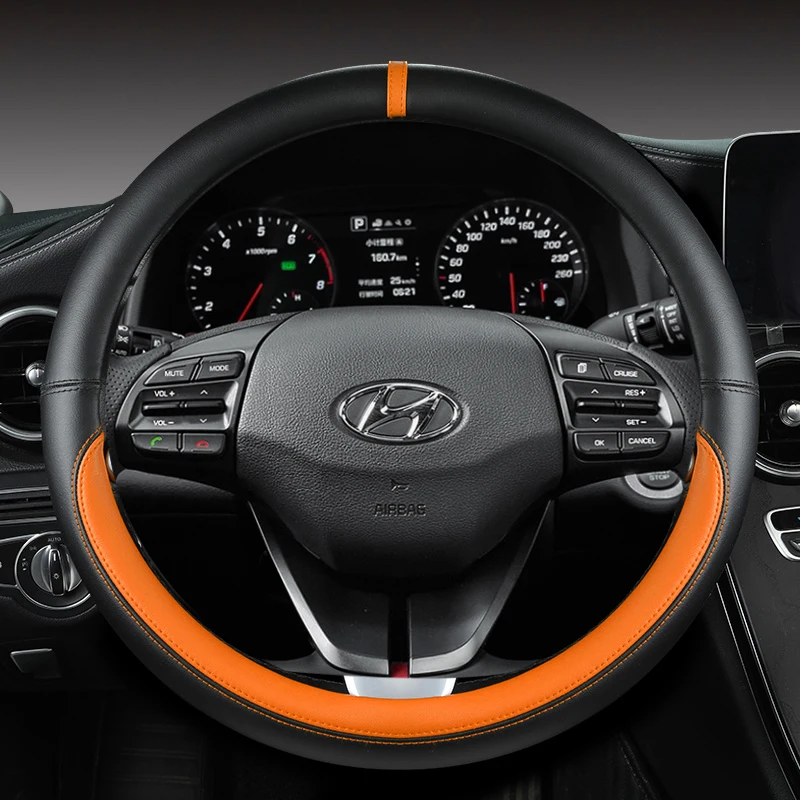 Auto Lenkrad Abdeckungen 38 cm Für Hyundai i30 Creta Tucson ix35 Solaris Elantra Santa Fe Kona i40 Palisade Auto Zubehör – Detail 8