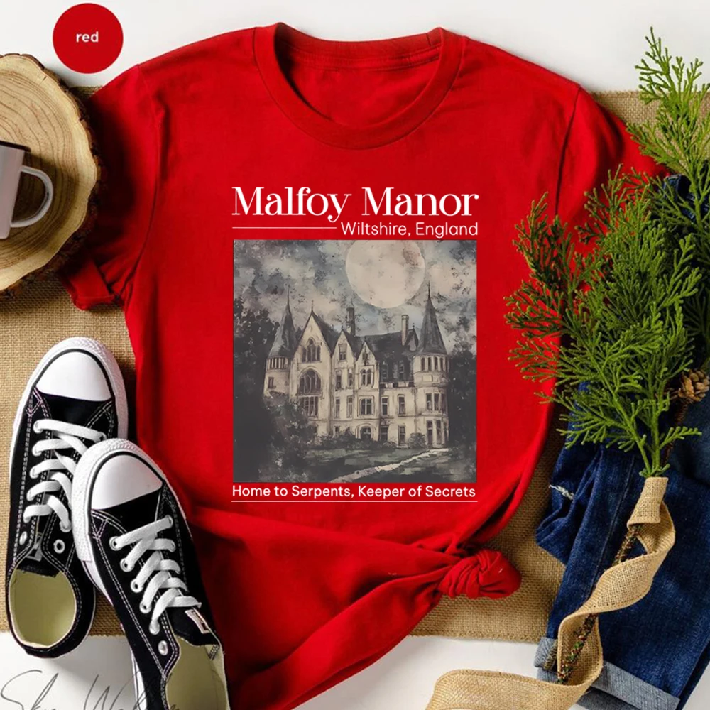 Malfoy Manor Shirt Wizard School Dracotok Dark Academia T-Shirt Dramione Manacled Fanfiction Fanfic Tee Booktok Bookish Geschenk Top – Detail 9