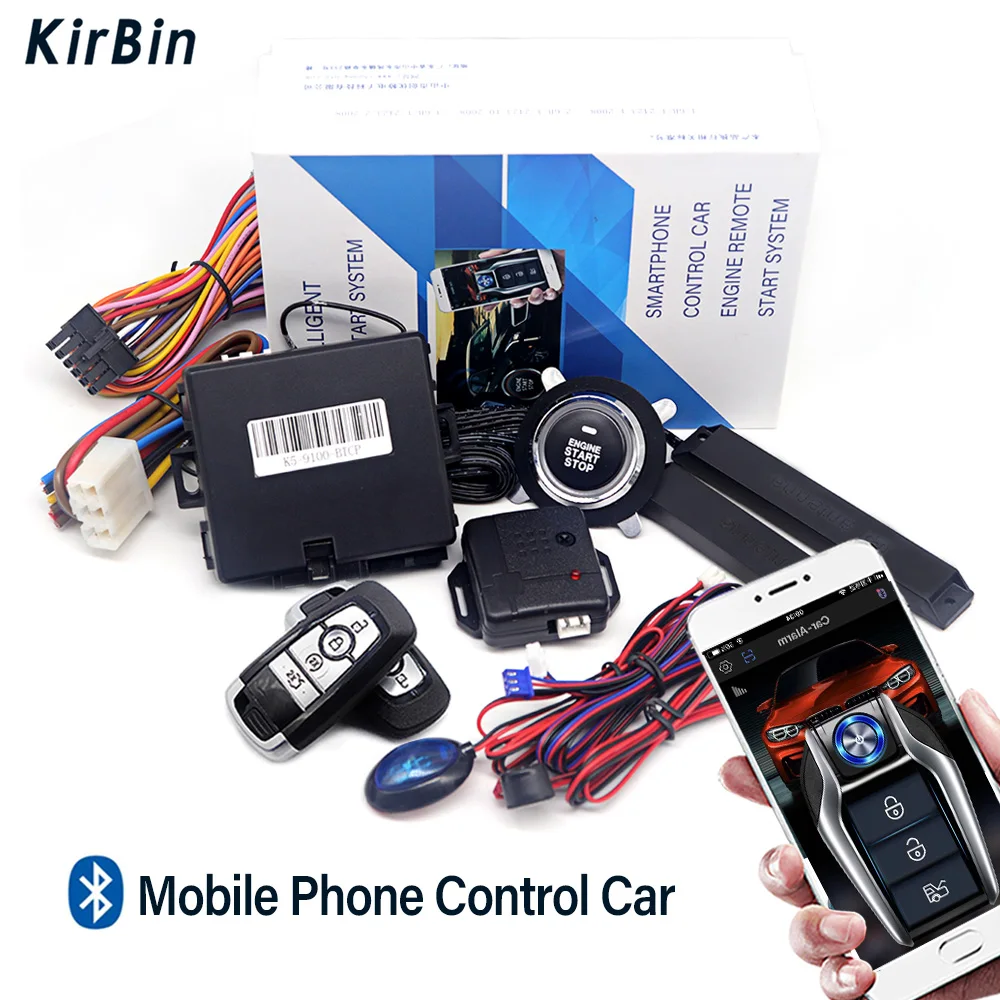 

Car Alarm and Autostart System with Push Button Start Smart Start Stop System for Cars Auto Ignition Button with Remote Starter