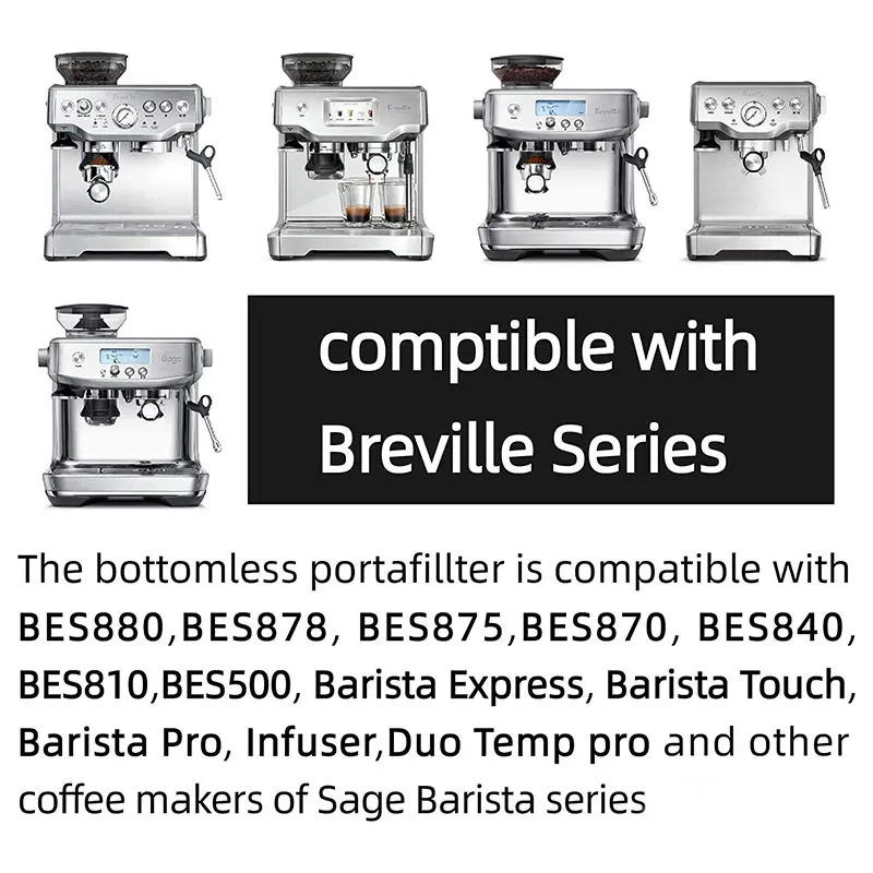 Breville Espresso Machine Accessories Kit Complete Set 8 Pcs Compatible  Barista Express, Pro, Touch, Bambino Plus, Infuser, Duo Temp Pro 
