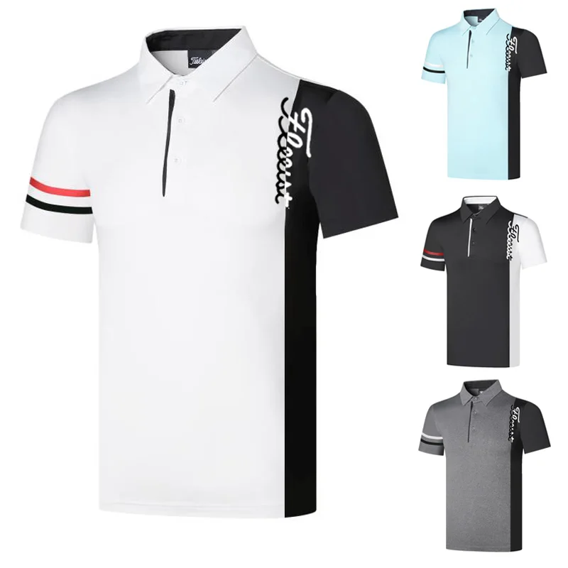 

Men's Golf Shirt Sports Golf Apparel Short Sleeve T-shirt Quick Dry Breathable Polo Shirts for Men Golf Wear Golf Clothing