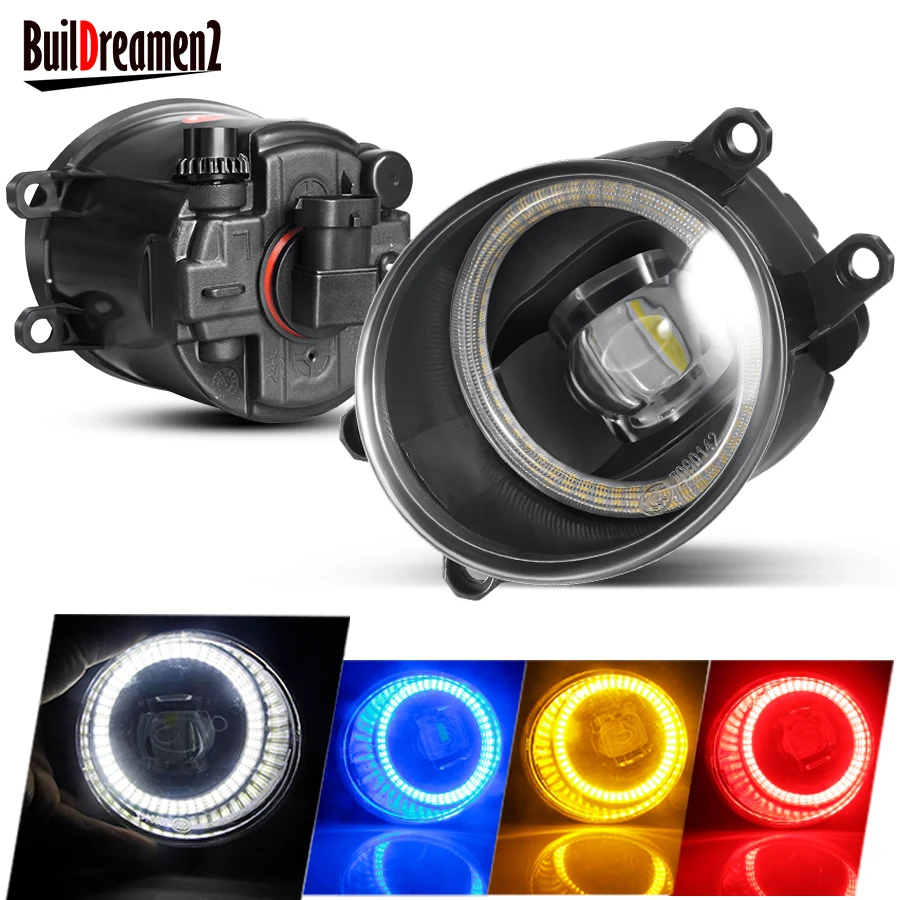 2 X Car Led Angel Eye Fendinebbia 40W Lente Fendinebbia Lampada Diurna 4000Lm 12V Per Scion Tc Xa Pontiac Vibe Daihatsu Materia Coo