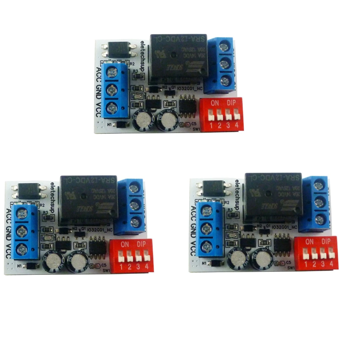 LED 저장 배터리용 자동차 타이밍 릴레이, DC 12V, 신 에너지 차량 튜닝, ACC 트리거 지연, 전원 차단 스위치 모듈