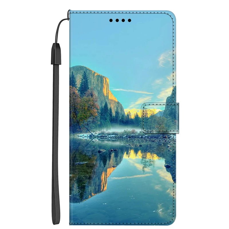 Elegant Flip Leather Wallet Cover with Stand - Premium Protection Case and Card Holder