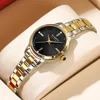 CURREN Simple Round Dial Fashion Dress Quartz Watches for Ladies with Stainless Steel Bracelet Luxury Wristwatches 1