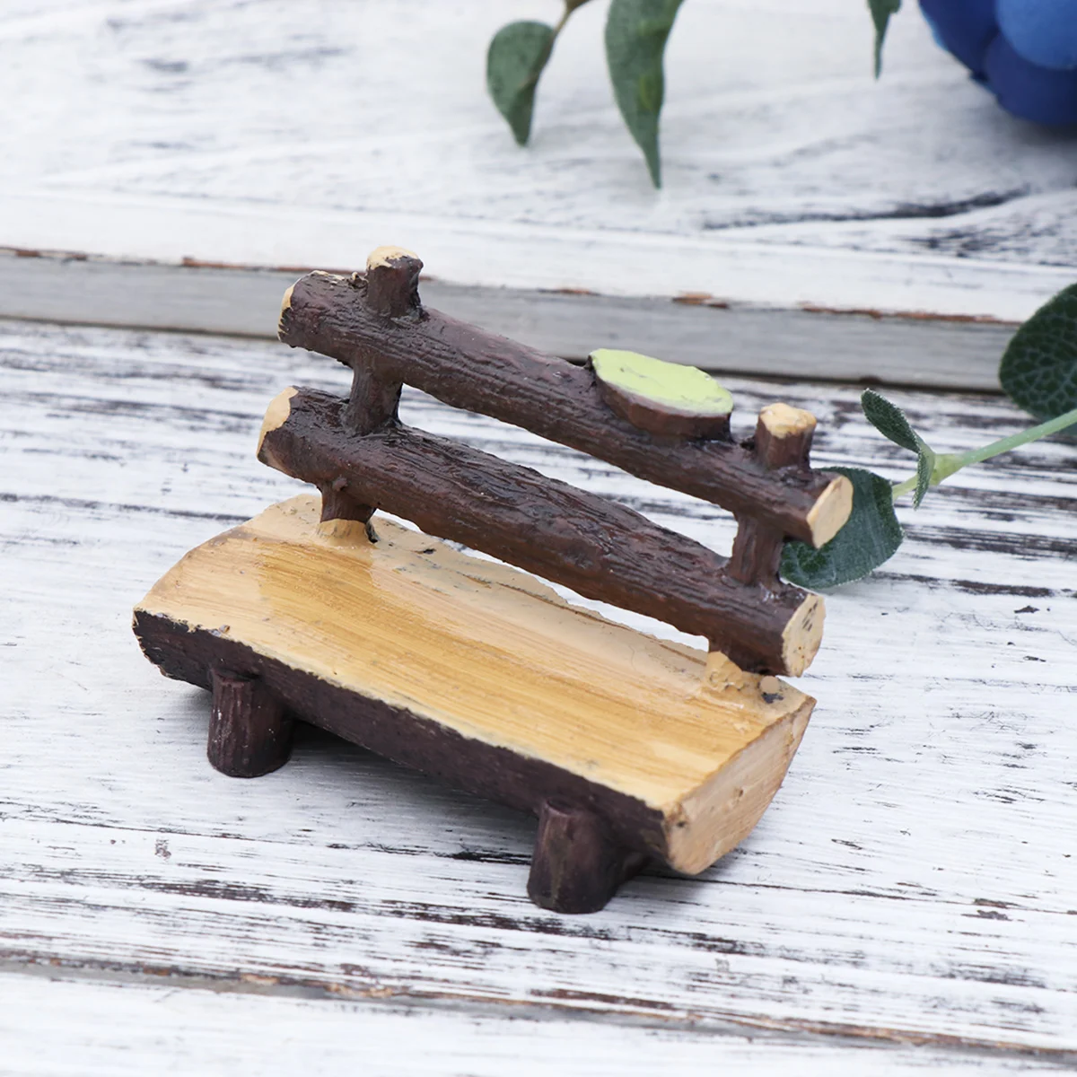 

Decor Mini Long Chair Bench Accessories Miniature Landscape Accessory Resin Plant