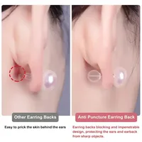 100 pièces de attaches de sécurité pour boucles d'oreilles, compatibles avec tous types de boucles d'oreilles, pour la fabrication de bijoux DIY (transparentes) 6