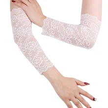 

Arm Cover 30cm Summer Women Driving Glove Sunproof Arm Sleeves Sexy Lace Gloves Lady Fingerless Elastic Sleeve Fake Long Glove