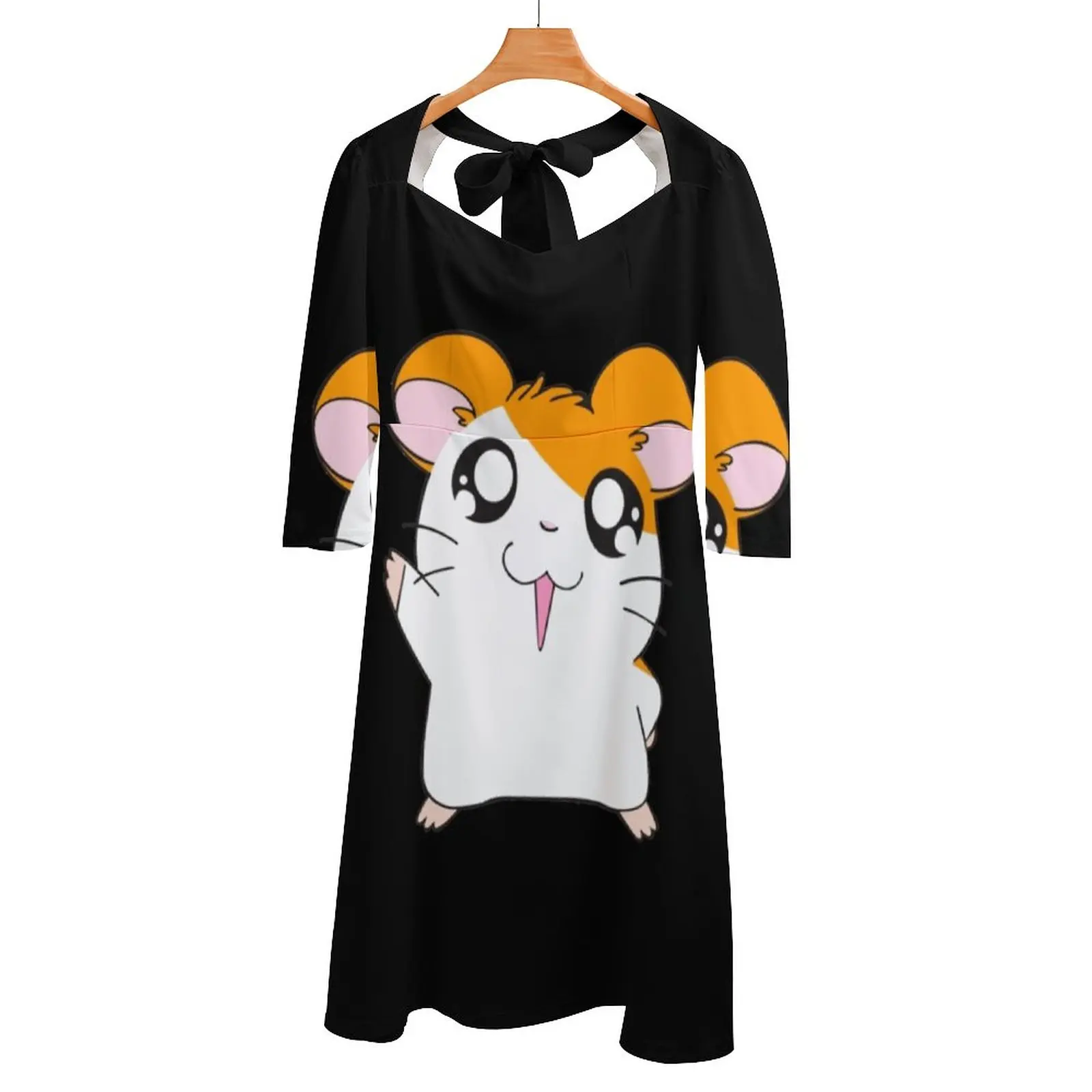 Hamtaro : Ham - Ham Games Criceto Anime Show Tv Tokyo Anime Allacciatura Posteriore Backless Dress Square Neck Dress Fashion Design Large