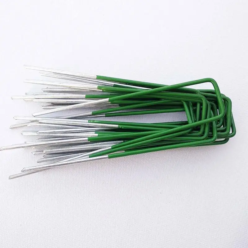 50Pcs Heavy Duty U-Shaped Garden Stakes for Landscape