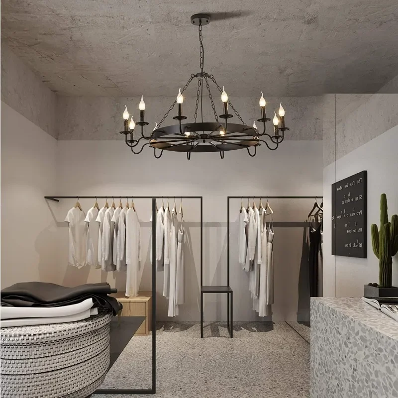 

Vintage Chandelier Creative Personality Clothing Store Hotel Hot Pot Restaurant Box Industrial Wind Living Room Lights