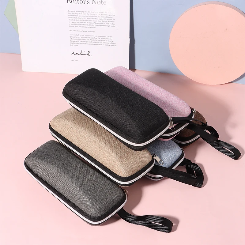 

New Eva Pressure-resistant Glasses Case Retro Fashion Linen Colour Sunglasses Case Explosive Sunglasses Case