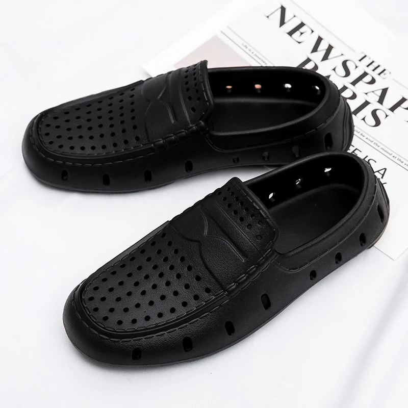 YRZL Mens Sandals Summer Comfortable Men Loafers Non Slip Driving Shoes Casual Beach Shoes Eva Slippers Slip on Man Shoes