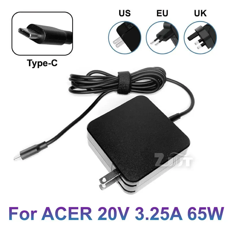 65W Chargeur USB C Ordinateur pour Acer Chromebook Spin 314 315 C933  CB5-312t, Lenovo, Dell, ASUS, HP, Chargeur Chromebook USB C