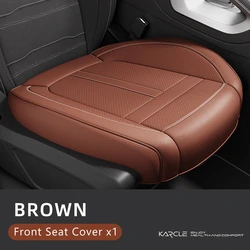 Premium Nappa Leather Car Seat Cushion Covers - Universal Fit Front Seat Protectors (BR seat cover)