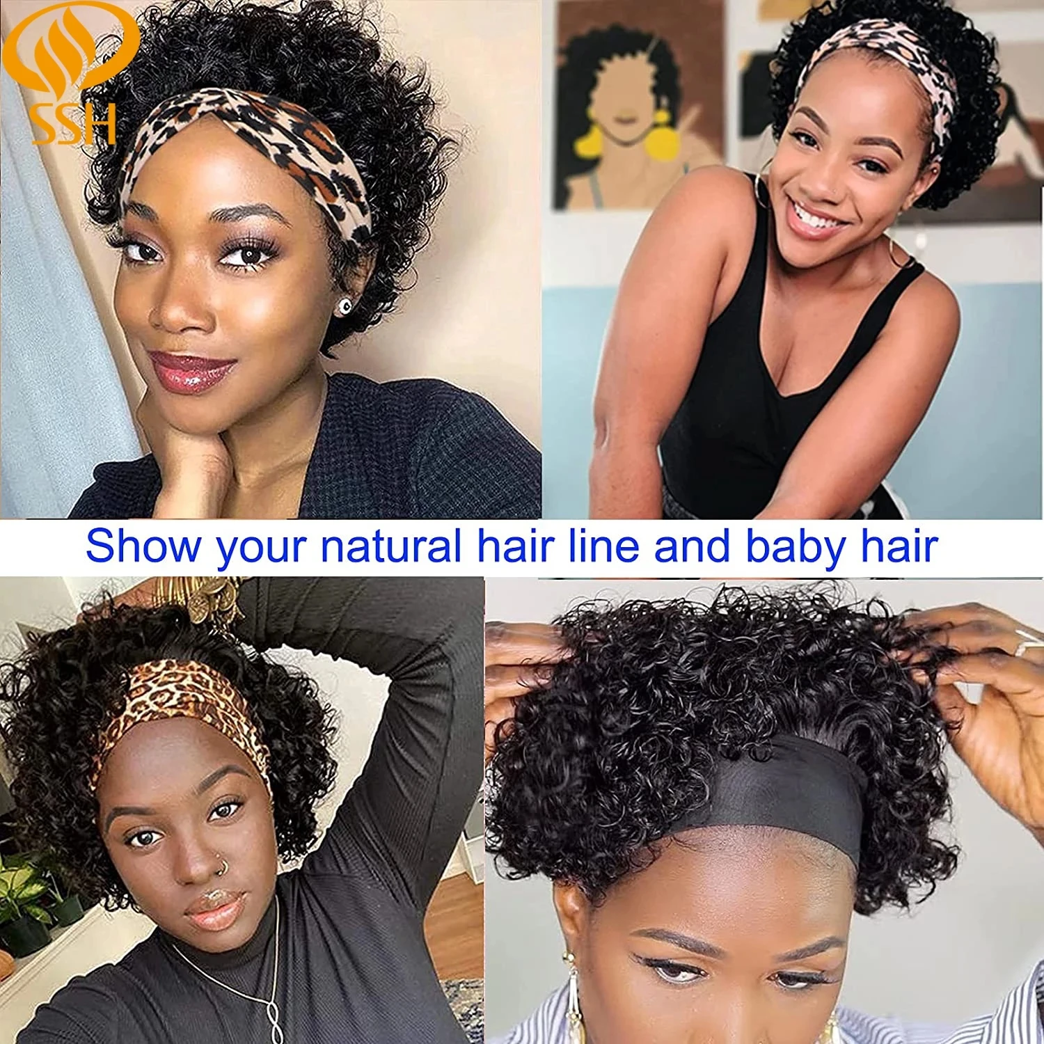 Ideas: add on bangs, baby hair with a split ( for the high hairline  styles),long baby hair, baby hair at the bottom / back of the head ( for  short hair or