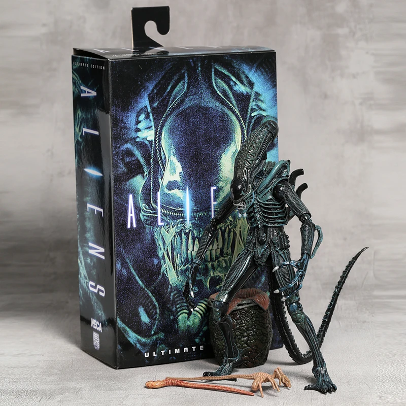 Neca Brown Blue Alien Warrior \u0026 Egg 