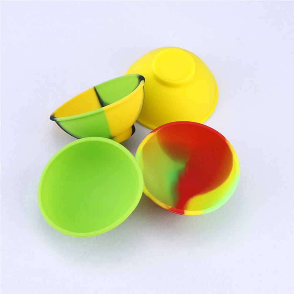 Household Silicone Container Bowl 50mm Multi-Color Tobacco Herb Smoking Accessories Kitchen Home Smoke Storage Box Grinder Pipe