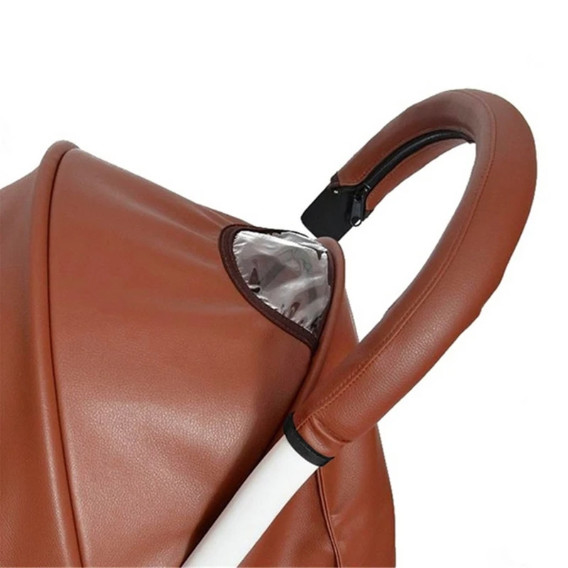 

Baby Stroller Armrest Bar Cover Pu Leather Protective Covers Armrest Handle