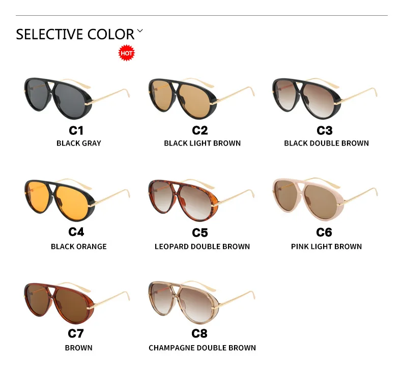Vintage-Sonnenbrille mit dickem Rahmen, Legierung, Cat-Eye-Sonnenbrille für Damen, neue Mode, blau-grüne Sonnenbrille, Damen, Übergröße, ovale Driving Shades – Detail 6